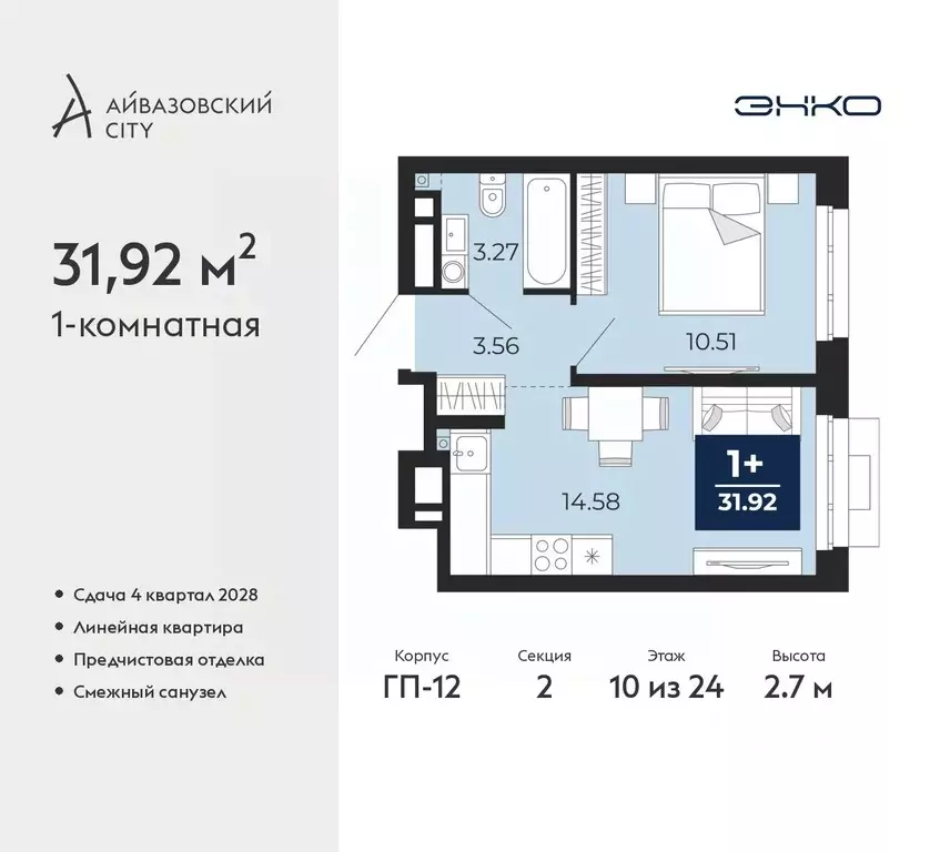 1-к кв. Тюменская область, Тюмень Айвазовский Сити жилой комплекс ... - Фото 1