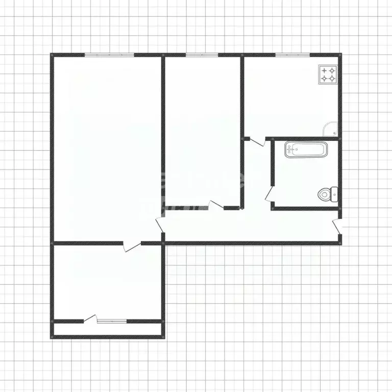 3-к кв. Липецкая область, Липецк Сселки мкр, ул. Космонавтов, 38 (58.6 ... - Фото 2