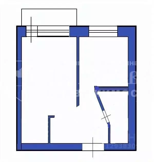 1-к кв. Кемеровская область, Кемерово ул. Попова, 5Б (32.6 м) - Фото 1