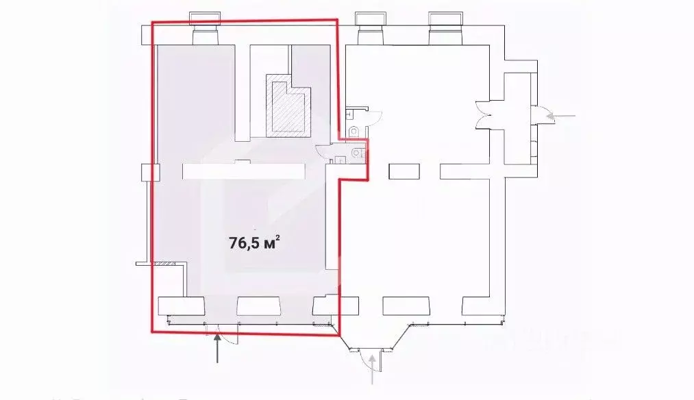 Помещение свободного назначения в Москва Брянская ул., 12 (77 м) - Фото 2