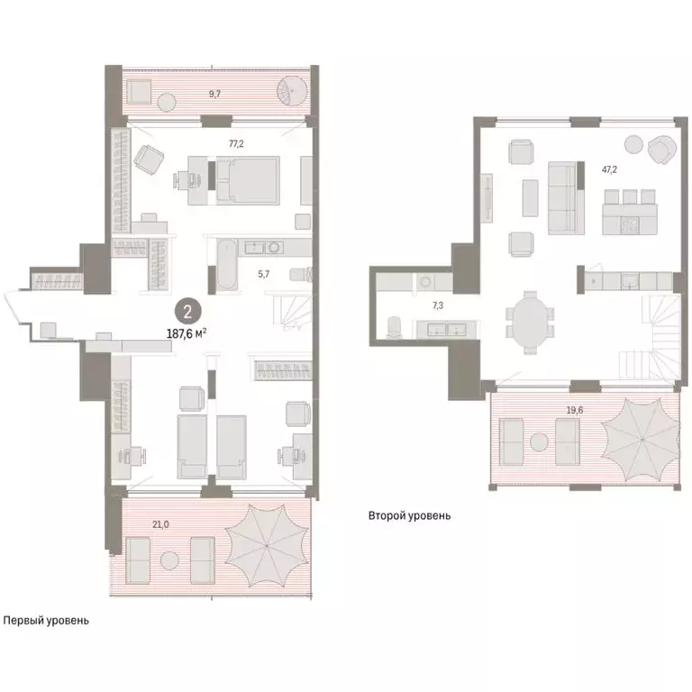 2-комнатная квартира: Тюмень, Причальная улица, 5 (187.75 м) - Фото 2