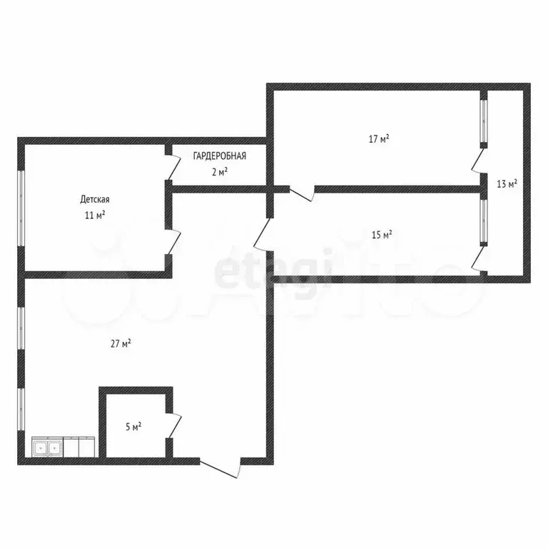4-к. квартира, 93 м, 3/5 эт. - Фото 0
