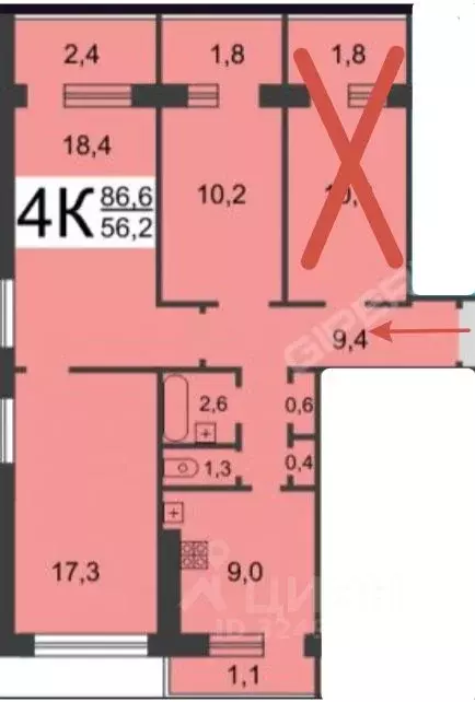 3-к кв. Нижегородская область, Нижний Новгород ул. Героев космоса, 52 ... - Фото 1