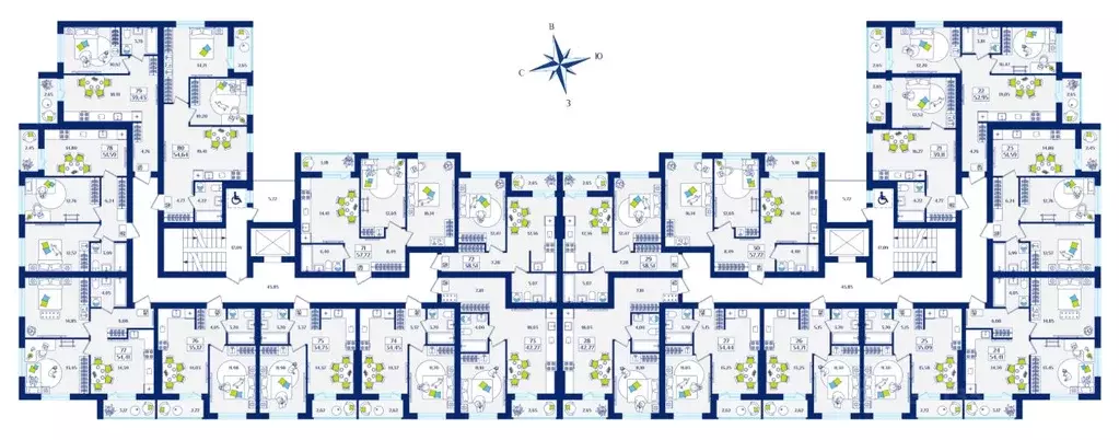 1-к кв. Калининградская область, Зеленоградск  (39.11 м) - Фото 2