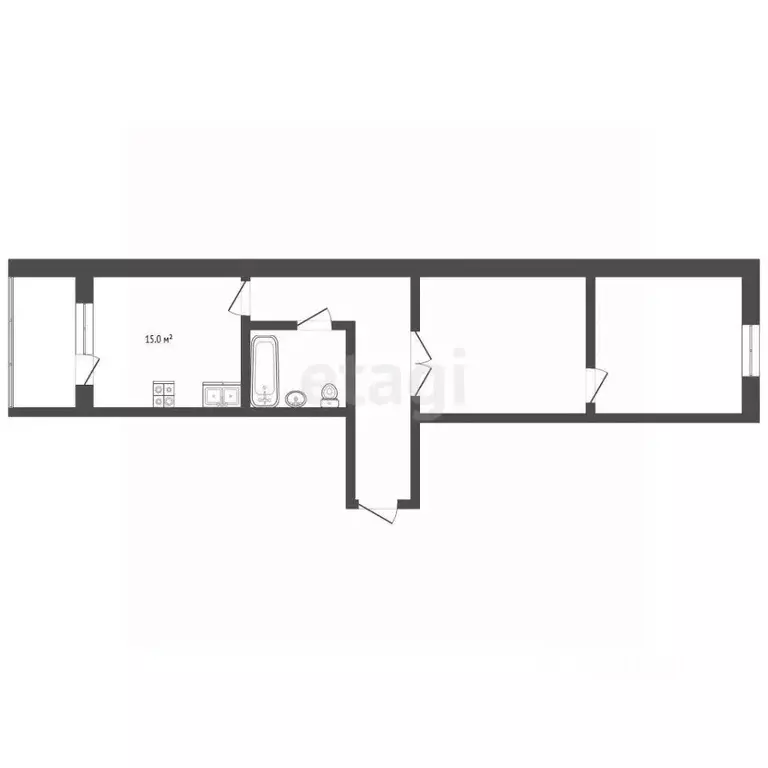 2-к кв. Белгородская область, Белгород ул. Лермонтова, 19А (59.0 м) - Фото 2