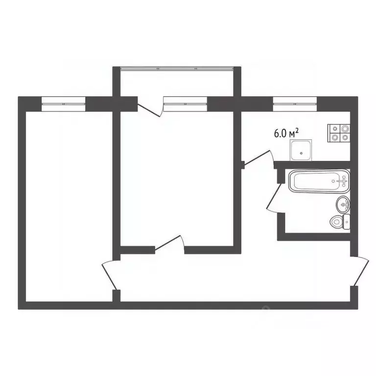 2-к кв. Нижегородская область, Выкса ул. 11-й Годовщины Октября, 1 ... - Фото 2