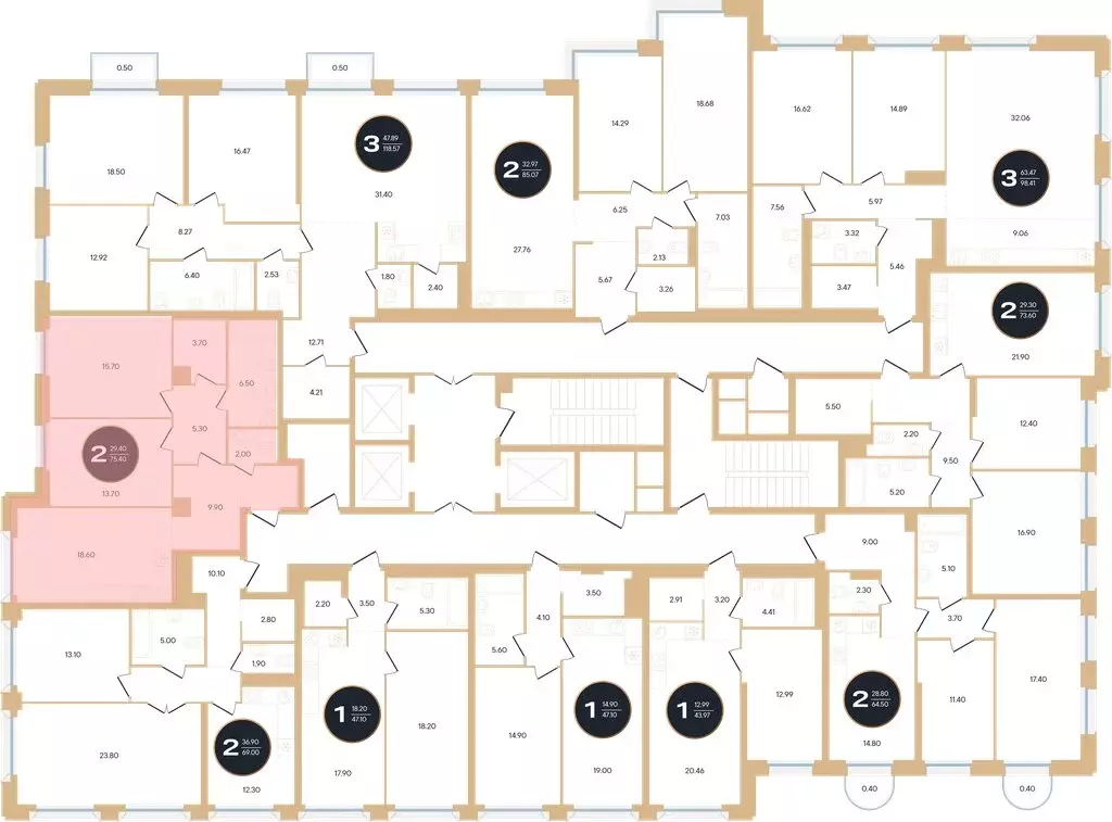 2-комнатная квартира: Уфа, улица Рихарда Зорге, 73/1 (75.4 м) - Фото 1