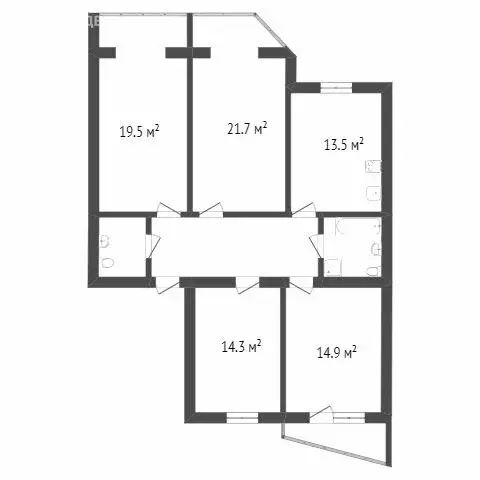 4-комнатная квартира: Белгород, улица Костюкова, 15 (61 м) - Фото 1
