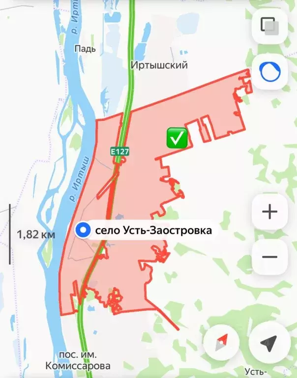 Участок в Омская область, Омский район, с. Усть-Заостровка  (10.5 ... - Фото 1