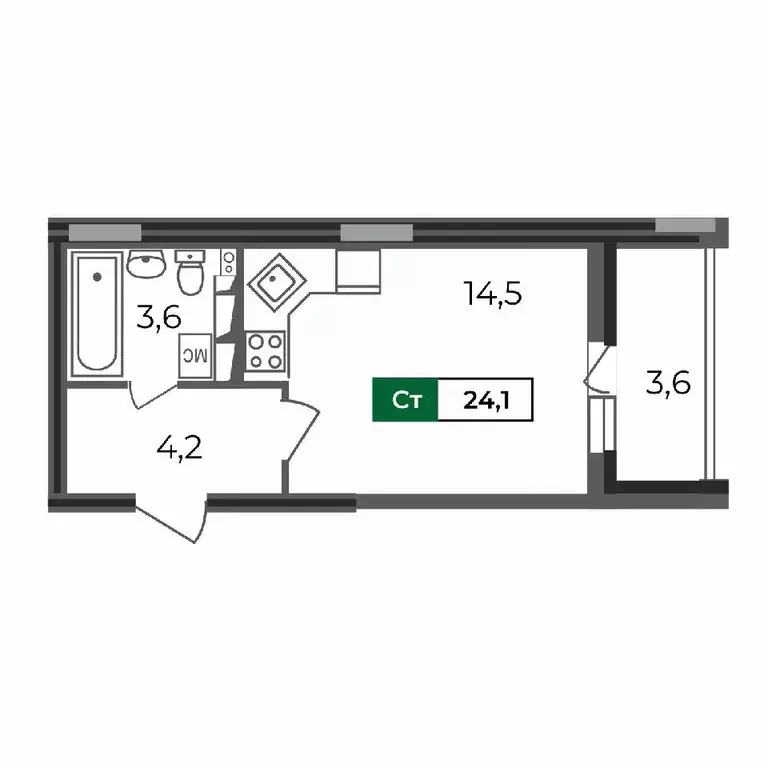 Студия Владимирская область, Владимир бул. Сталинградский, 5 (24.1 м) - Фото 0