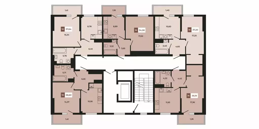 1-комнатная квартира: Щепкинское сельское поселение, посёлок ... - Фото 1