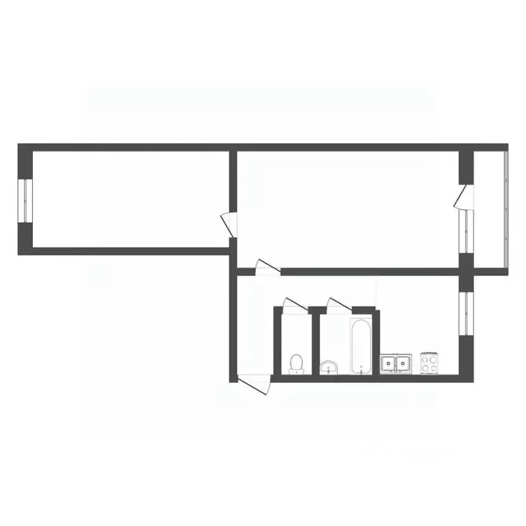 2-к кв. Тюменская область, Тюмень Холодильная ул., 57А (45.0 м) - Фото 2