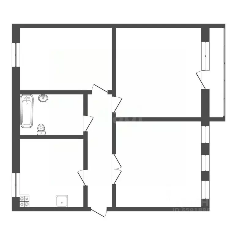3-к кв. Тульская область, Тула Гоголевская ул., 76 (80.4 м) - Фото 1