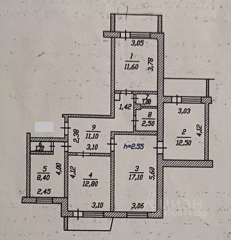4-к кв. Чувашия, Чебоксары Гражданская ул., 119 (78.3 м) - Фото 1
