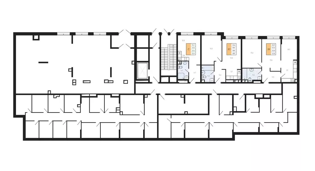 2-к кв. Приморский край, Владивосток ул. Расула Гамзатова, 7к1 (39.9 ... - Фото 2