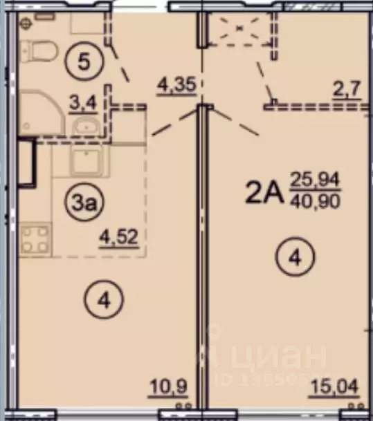 2-к кв. Ярославская область, Ярославль ул. Дядьковская, 16А (40.9 м) - Фото 1