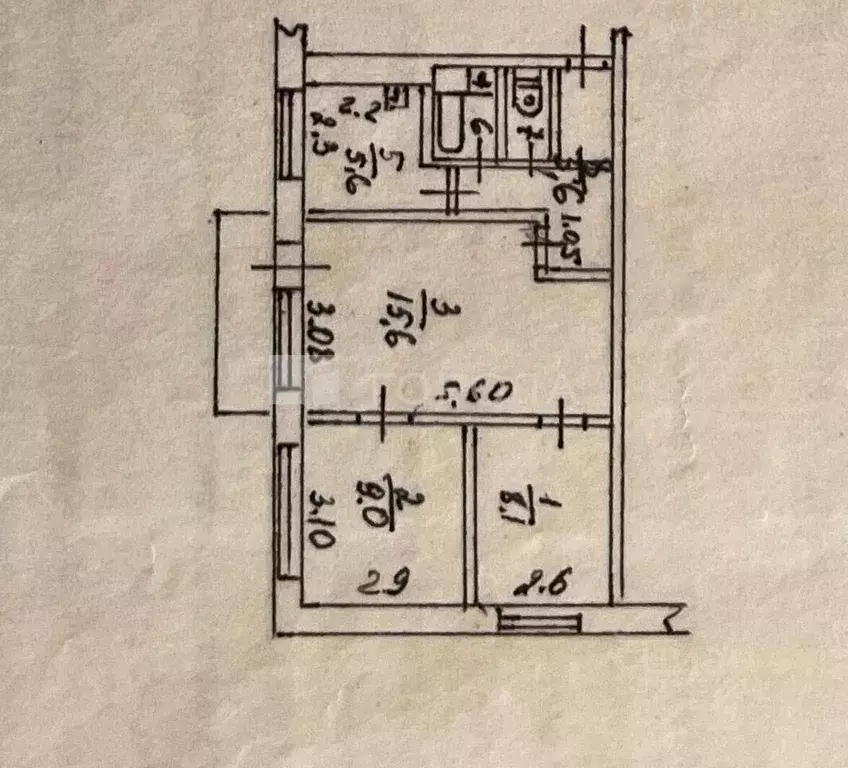 3-к кв. Алтайский край, Барнаул ул. Попова, 30 (47.9 м) - Фото 2