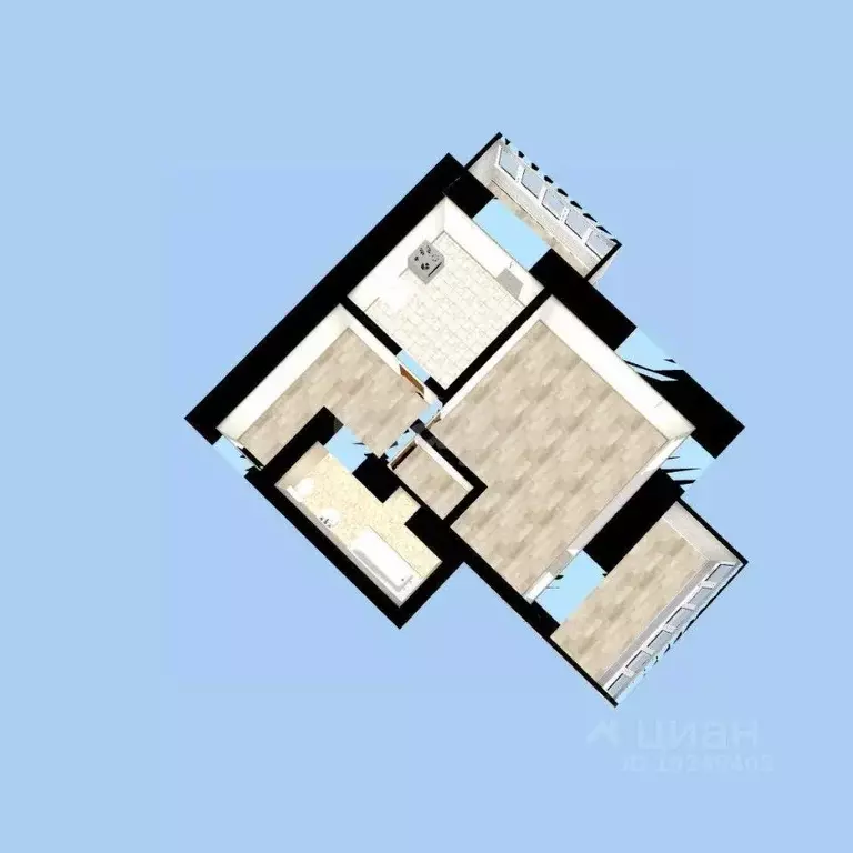 1-к кв. Башкортостан, Уфа ул. Пушкина, 117 (53.7 м) - Фото 1