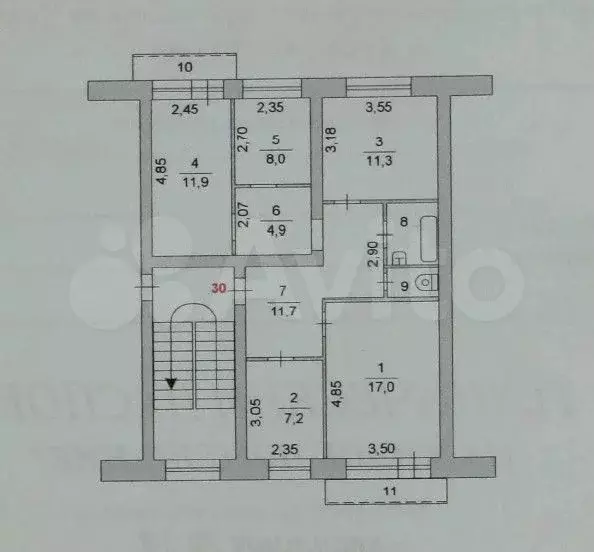 Аукцион: 4-к. квартира, 76 м, 5/5 эт. - Фото 0