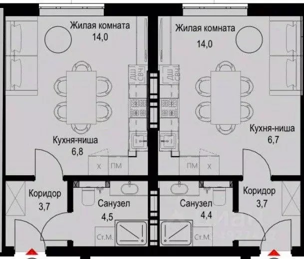 Студия Калининградская область, Калининград Теодор Кроне жилой ... - Фото 1