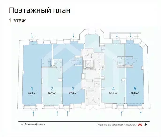 Помещение свободного назначения в Москва Большая Бронная ул., 25С3 (27 ... - Фото 0