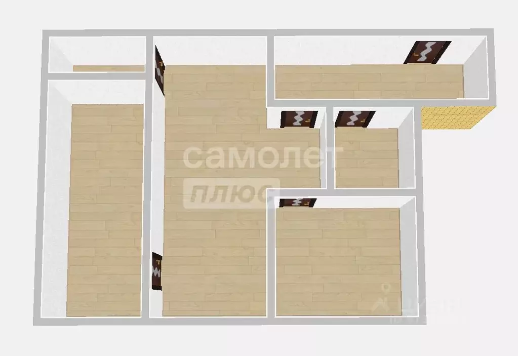 2-к кв. Московская область, Домодедово Авиационный мкр, ул. Чкалова, 8 ... - Фото 2