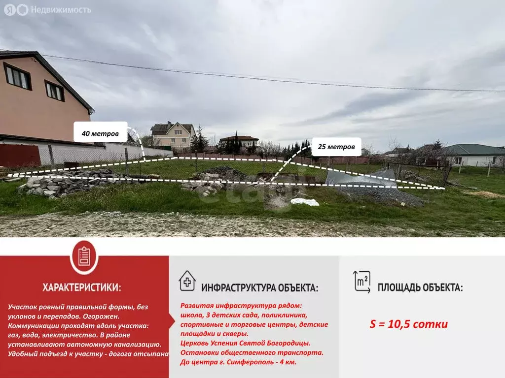 Участок в Чистенькое, Верхний квартал (10.5 м) - Фото 1