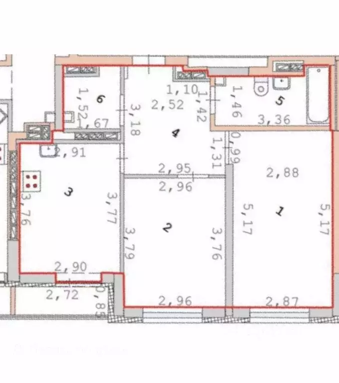 2-к кв. Свердловская область, Екатеринбург ул. Свердлова, 32 (53.2 м) - Фото 2