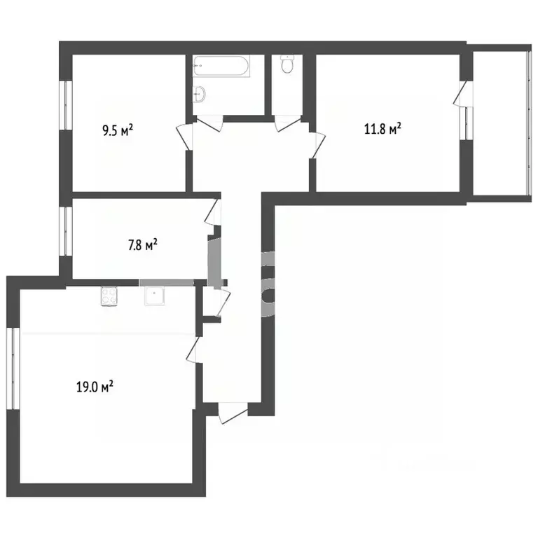 3-к кв. Красноярский край, Норильск Новая ул., 12 (65.4 м) - Фото 0