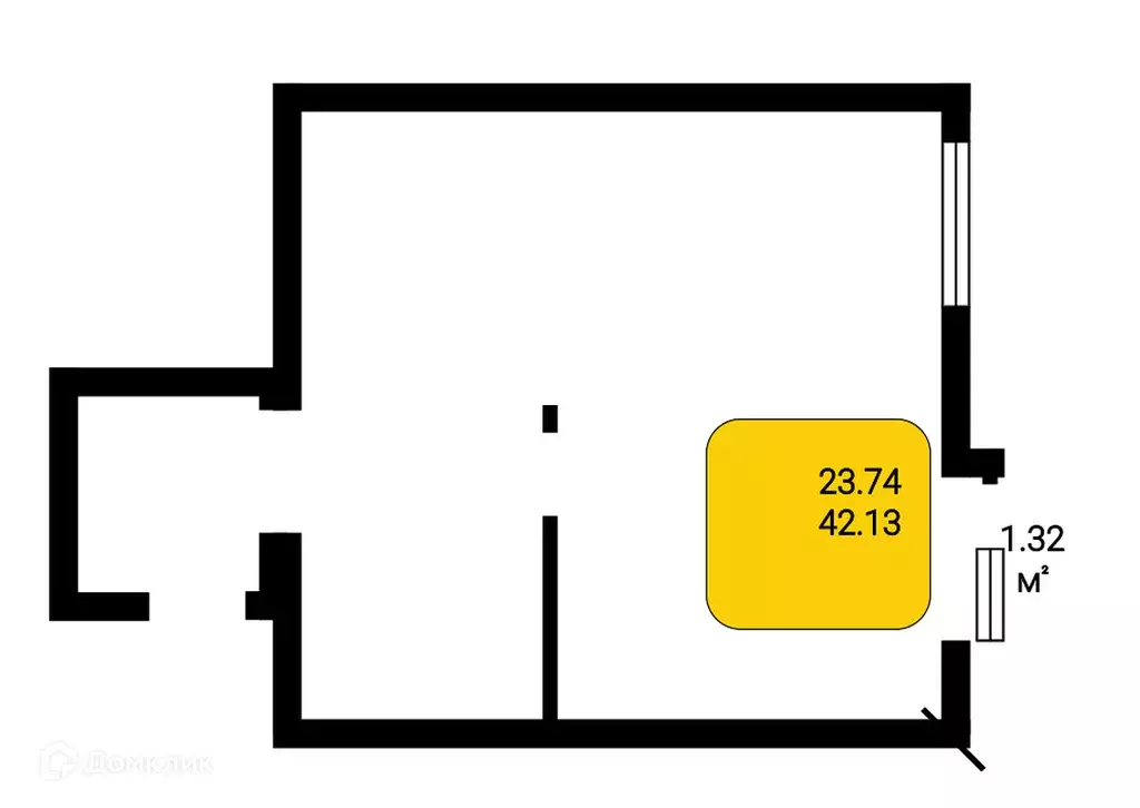Продаётся 2-к квартира, 43.27 м - Фото 0