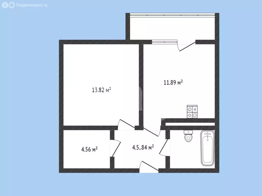 1-комнатная квартира: Черкесск, Прямой переулок, 11 (44.68 м) - Фото 1