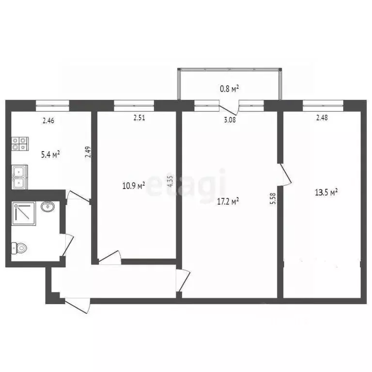 3-к кв. Псковская область, Псков Запсковье исторический район, ул. ... - Фото 1