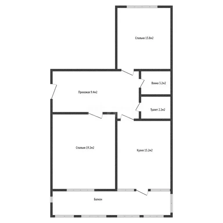 2-комнатная квартира: Краснодар, Домбайская улица, 55к6 (63 м) - Фото 0