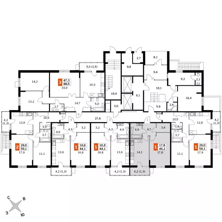 1-к кв. Калужская область, Обнинск Заовражье жилрайон, Ап-квартал ... - Фото 2