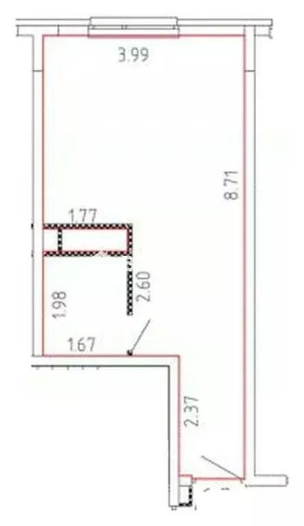 Студия Московская область, Лыткарино 6-й мкр, 15Д (27.0 м) - Фото 1