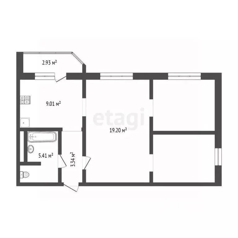 3-к кв. Тюменская область, Тюмень ул. Павла Шарова, 5 (56.1 м) - Фото 1