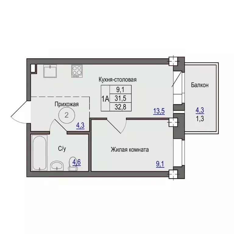 1-к кв. Псковская область, Псковский район, Завеличенская волость, д. ... - Фото 1