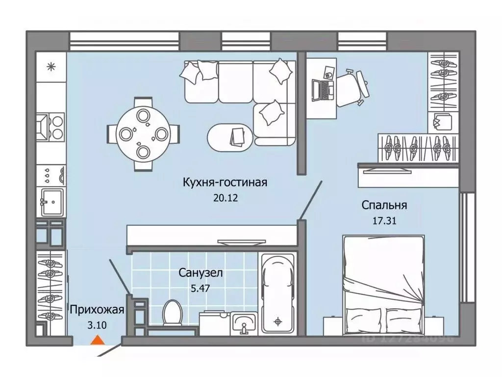 1-к кв. Ульяновская область, Ульяновск Город Новаторов жилой комплекс, ... - Фото 0