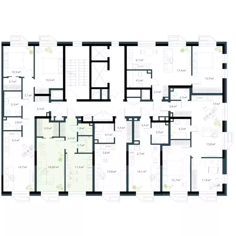 1-к кв. Приморский край, Владивосток Дом на Востоке жилой комплекс, ... - Фото 2