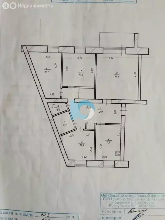 4-комнатная квартира: Октябрьский, 34-й микрорайон, 6 (80 м) - Фото 1
