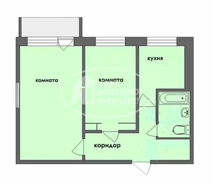 2-комнатная квартира: Чусовой, улица Чайковского, 10 (55.8 м) - Фото 2