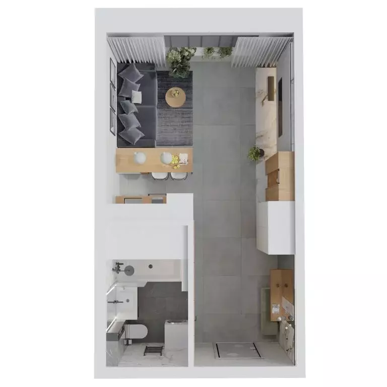 1-комнатная квартира: Маркова, квартал Стрижи, 16 (29.7 м) - Фото 2