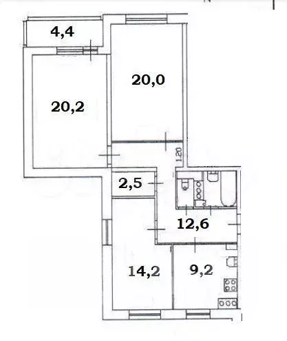 3-к. квартира, 82,5 м, 3/25 эт. - Фото 0