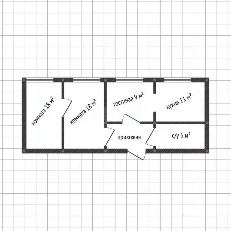 3-к кв. Адыгея, Майкоп ул. Ленина, 137 (67.1 м) - Фото 2
