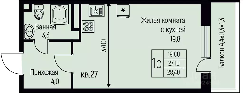 Студия Краснодарский край, Краснодар пос. Березовый, пос. Прогресс, ... - Фото 1