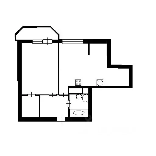 1-к кв. Московская область, Клин Клинская ул., 26 (48.6 м) - Фото 2
