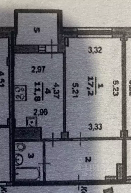 1-к кв. Белгородская область, Белгород ул. Костюкова, 12а (46.0 м) - Фото 1