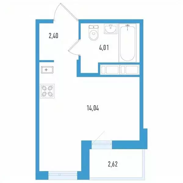 Студия Санкт-Петербург Аэросити Лайф жилой комплекс (21.76 м) - Фото 0