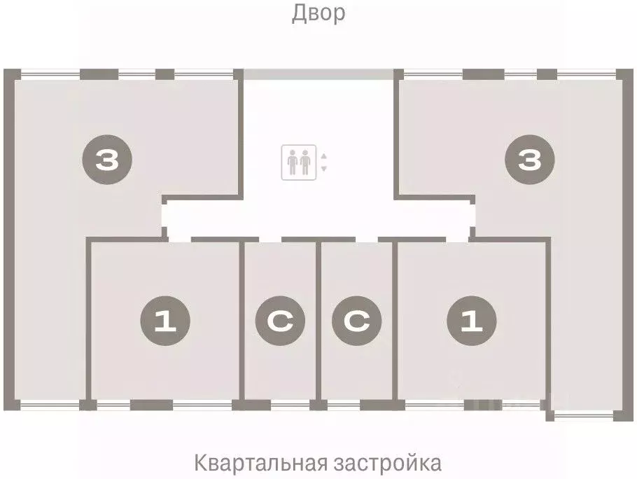 Студия Тюменская область, Тюмень Мысовская ул., 26к1 (24.51 м) - Фото 1