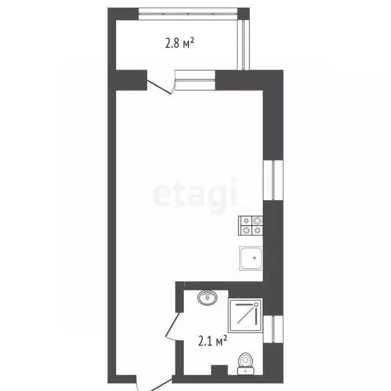 Студия Краснодарский край, Анапа ул. Верхняя Дорога, 29 (26.0 м) - Фото 2